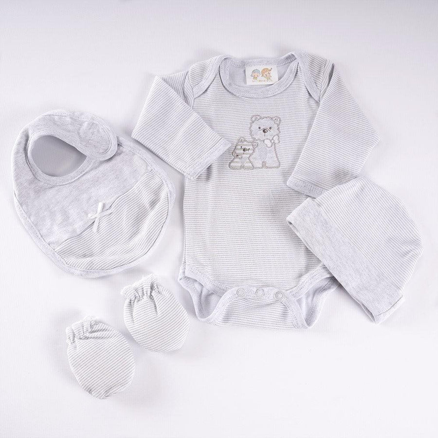 Primera Puesta Paritorio Bebé Personalizada Perrito Gris Nanetes - Nanetes #
