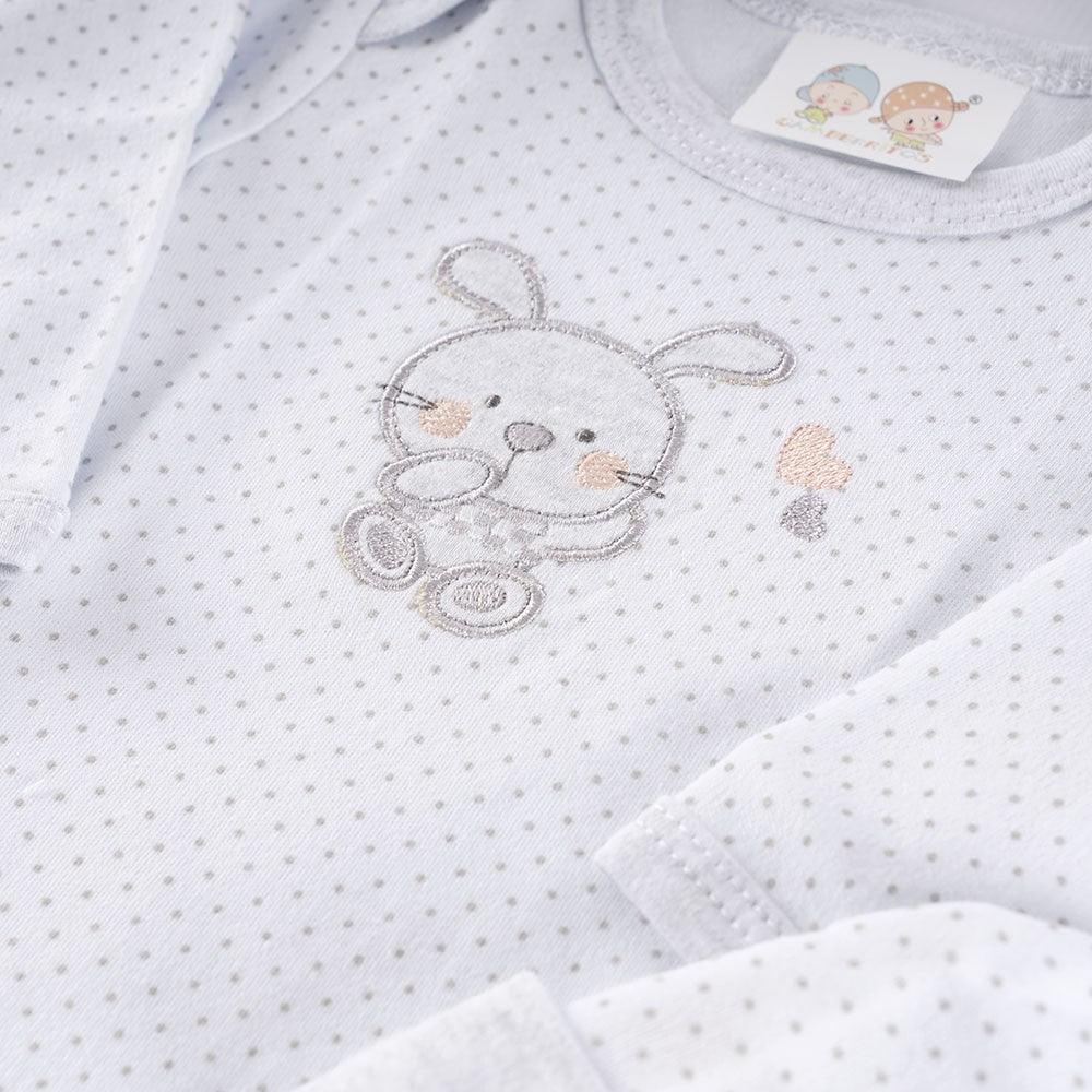 Primera Puesta Paritorio Bebé Personalizada Conejito Gris Nanetes - Nanetes #