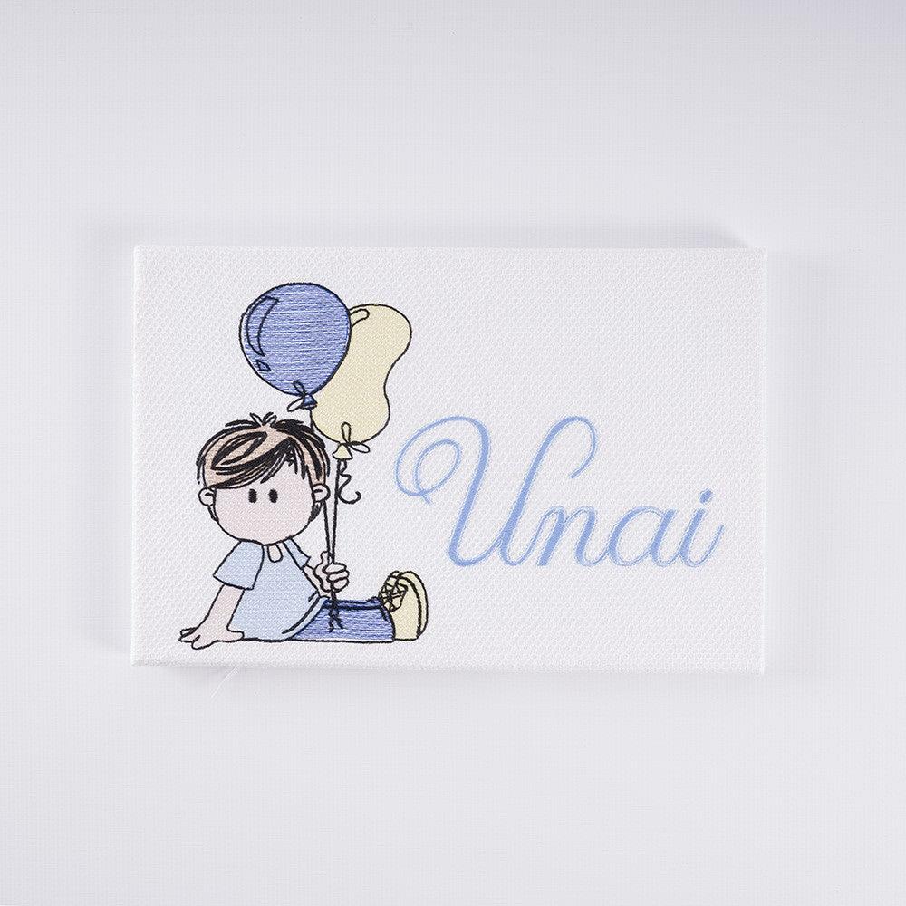 Cuadro Infantil Personalizado Nanetes Lienzo Niño Globos - Nanetes #