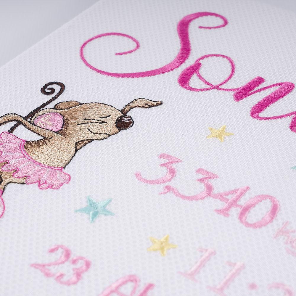 Cuadro Nacimiento Bebé Personalizado Nanetes Ratoncita Bailarina - Nanetes #