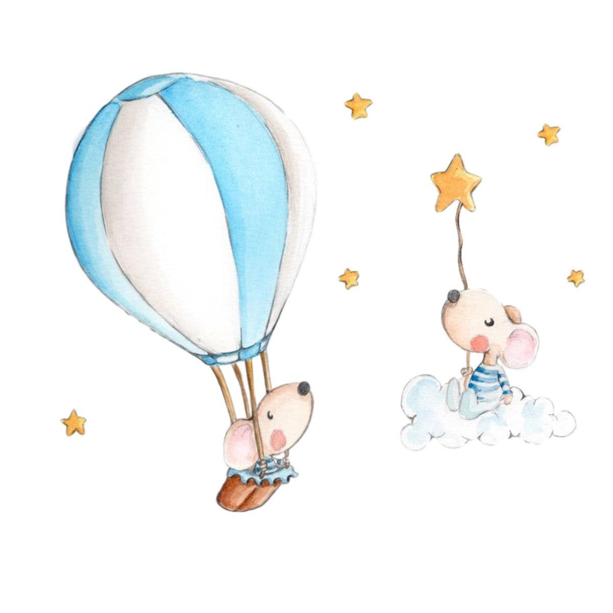 Vinilo Infantil En Globo a las Estrellas - Nanetes #