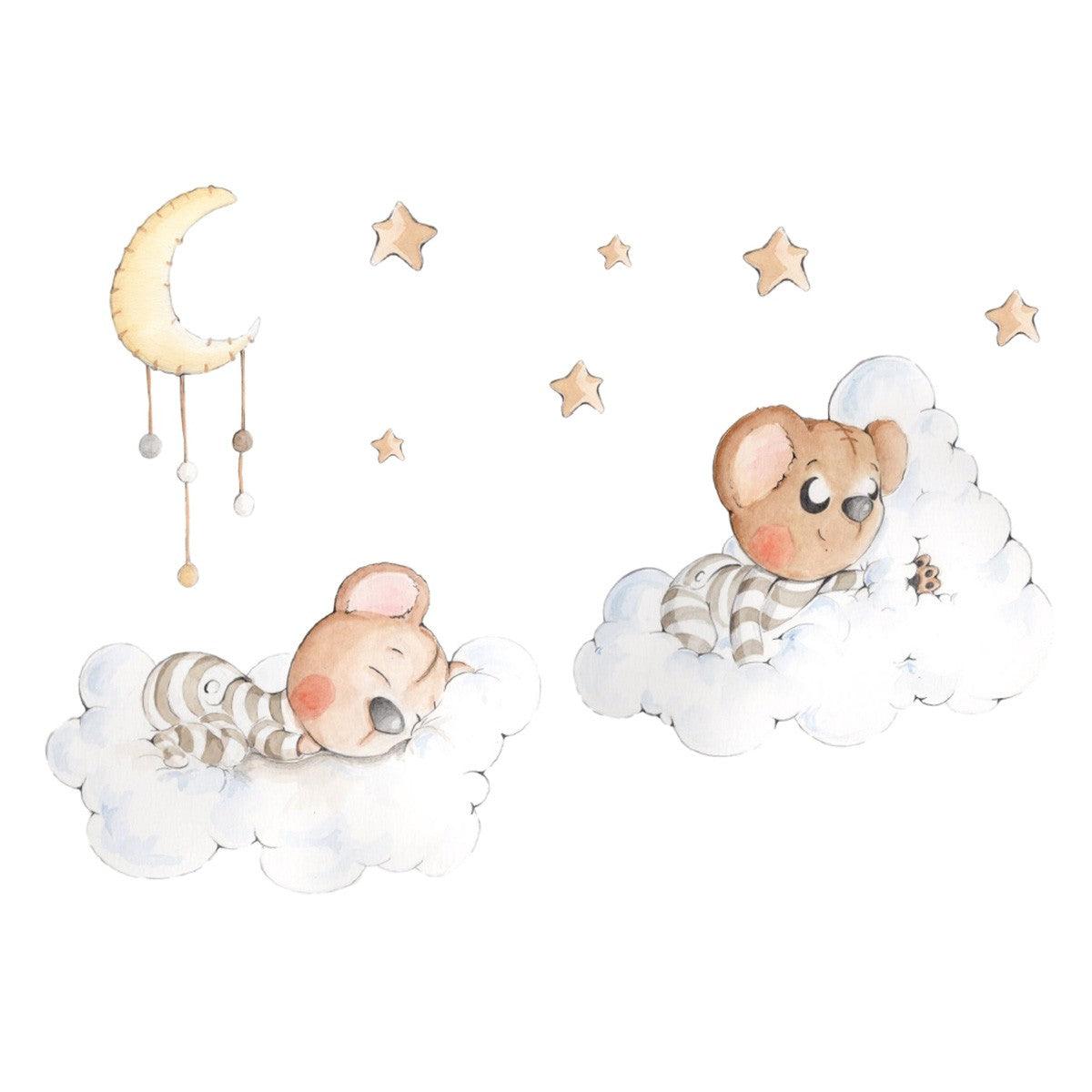 Vinilo Decorativo Infantil Soñando entre Nubes Sueños de Cigüeña - Nanetes #