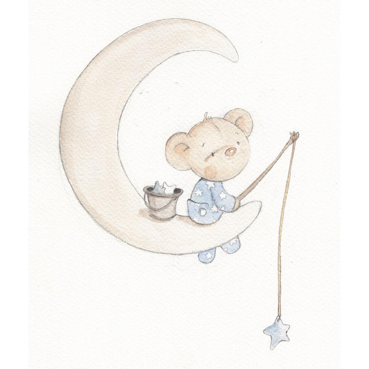 Vinilo Infantil En la Luna On the Moon - Nanetes #