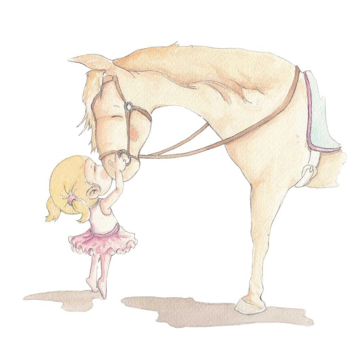 Vinilo Infantil Caballo Mejor Amigo Niña - Nanetes #