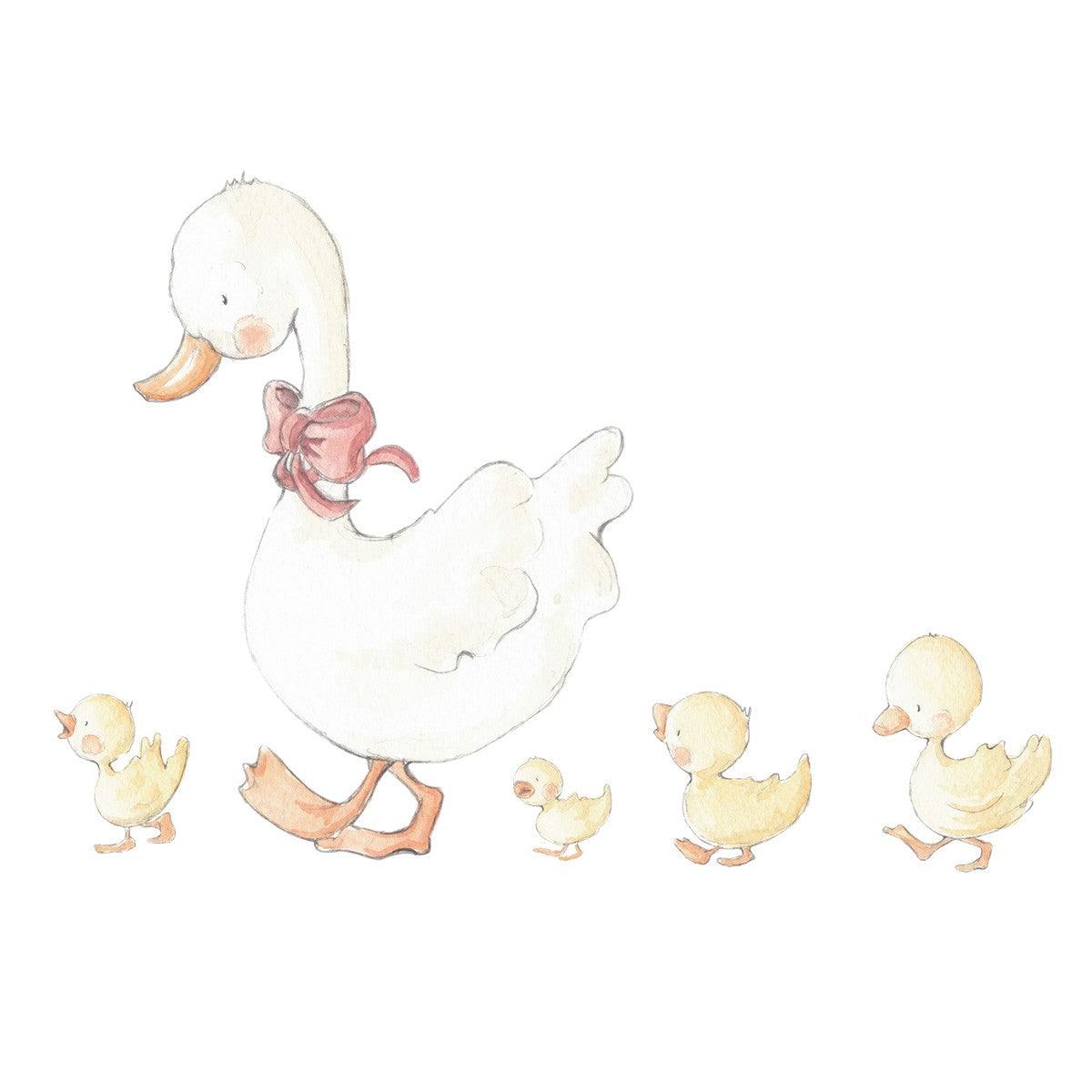 Vinilo Decorativo Infantil Mamá Pata Patitos Sueños de Cigüeña - Nanetes #