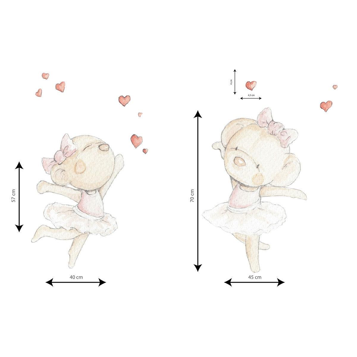 Vinilo Infantil A Bailar Ositas Sueños Cigüeña - Nanetes #