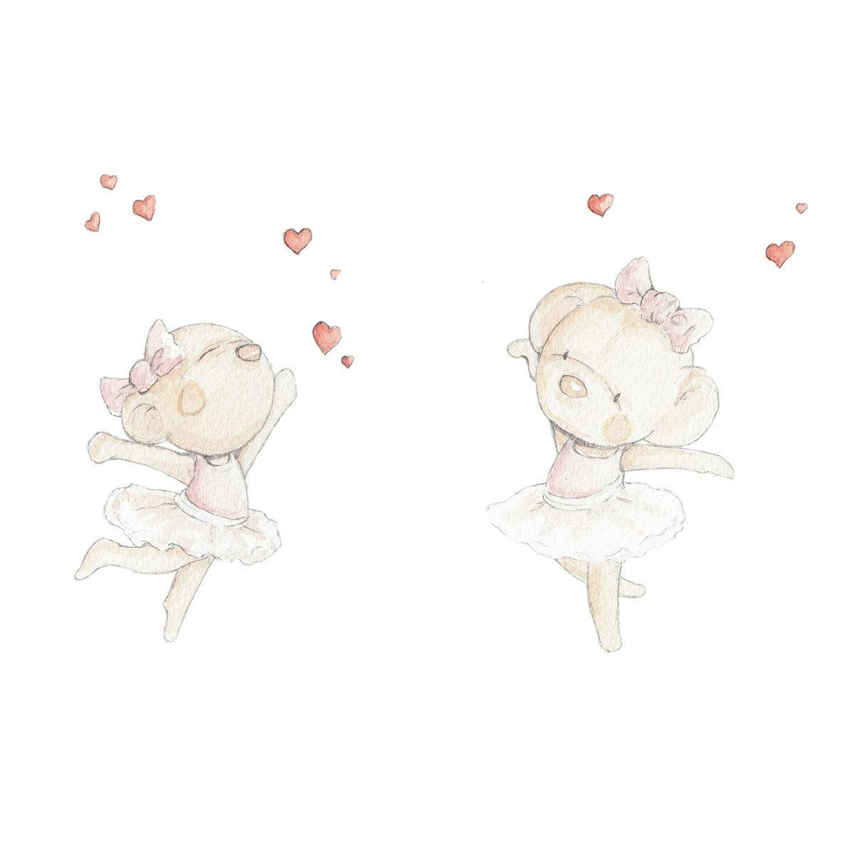 Vinilo Infantil A Bailar Ositas Sueños Cigüeña - Nanetes #