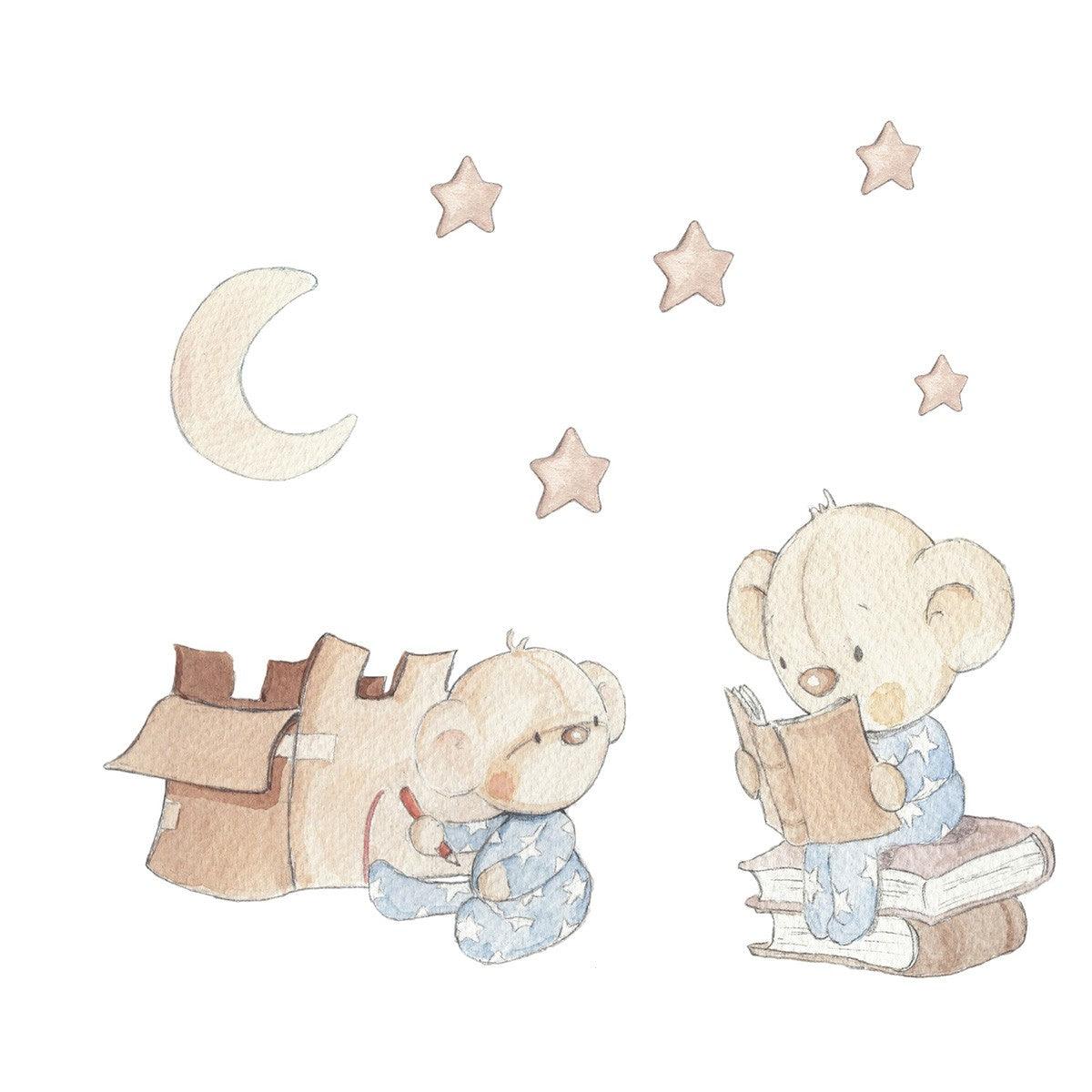 Vinilo Infantil Cuentame un Cuento Sueños Cigüeña - Nanetes #