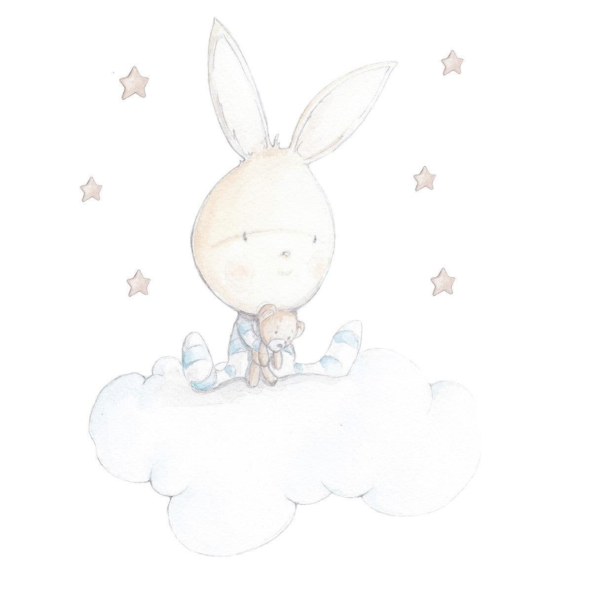 Vinilo Infantil Blue Dreams Sueños Celeste - Nanetes #