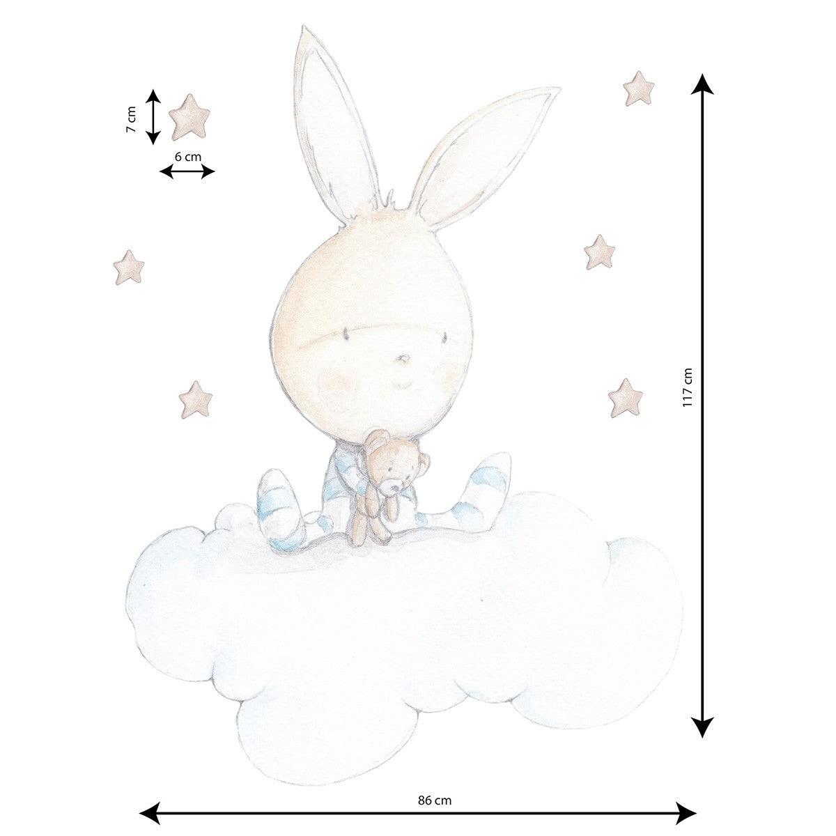 Vinilo Infantil Blue Dreams Sueños Celeste - Nanetes #