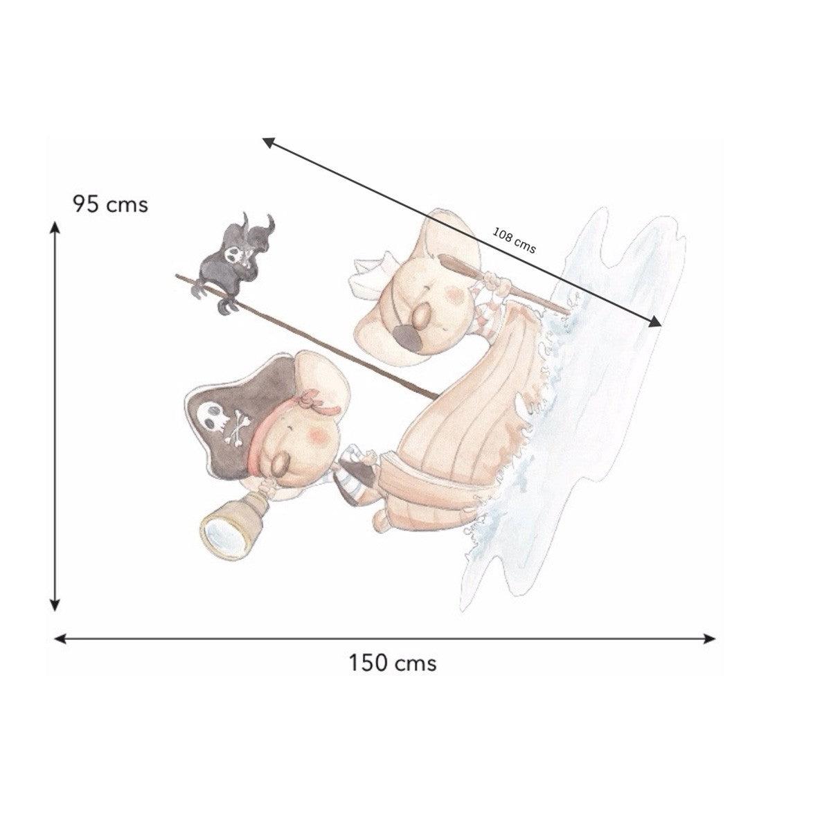 Vinilo Infantil Piratas Ratoncitos - Nanetes #