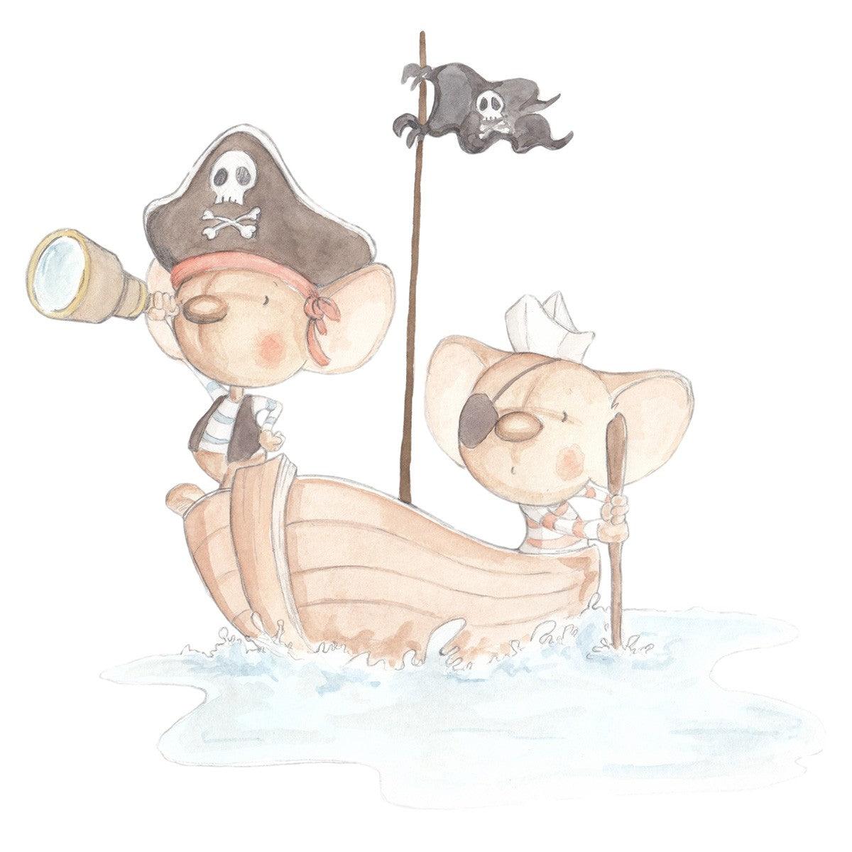 Vinilo Infantil Piratas Ratoncitos - Nanetes #