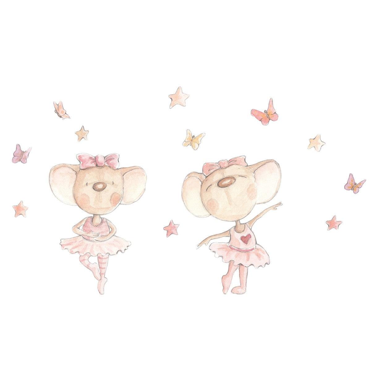 Vinilo Infantil Bailando con Mariposas - Nanetes #