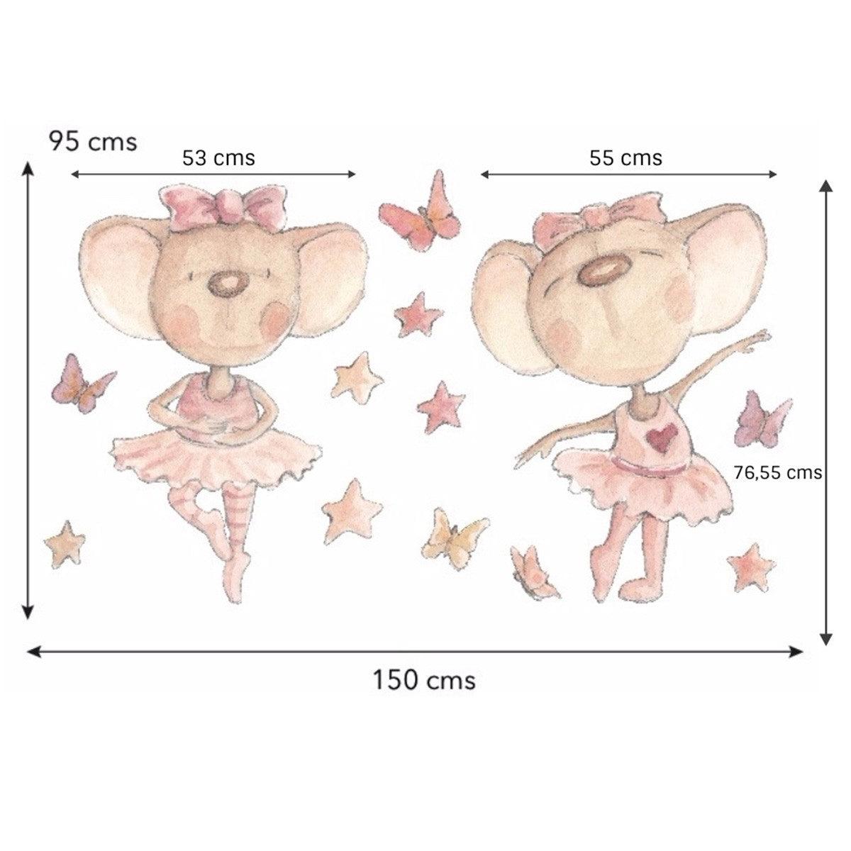 Vinilo Infantil Bailando con Mariposas - Nanetes #