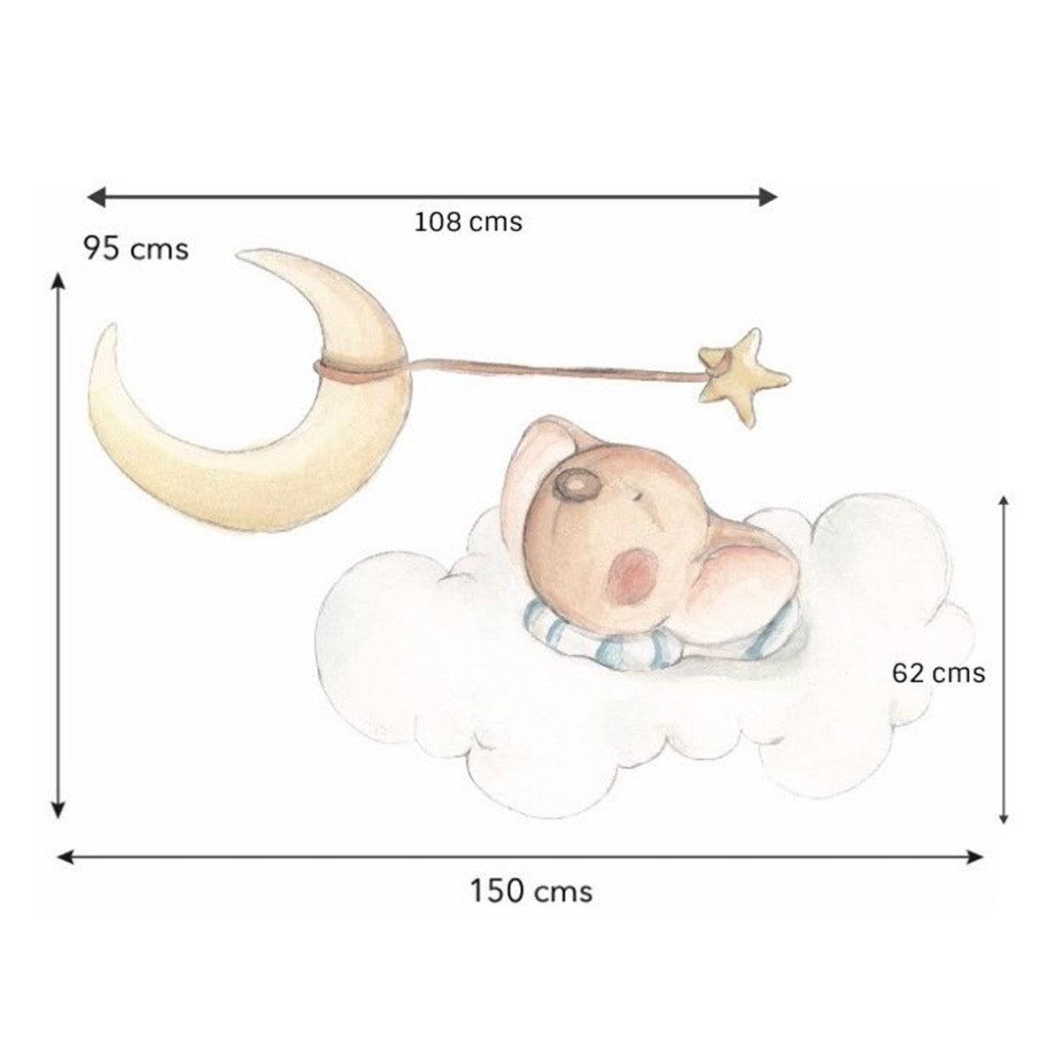 Vinilo Infantil Dulces sueños niño Sueños Cigüeña - Nanetes #