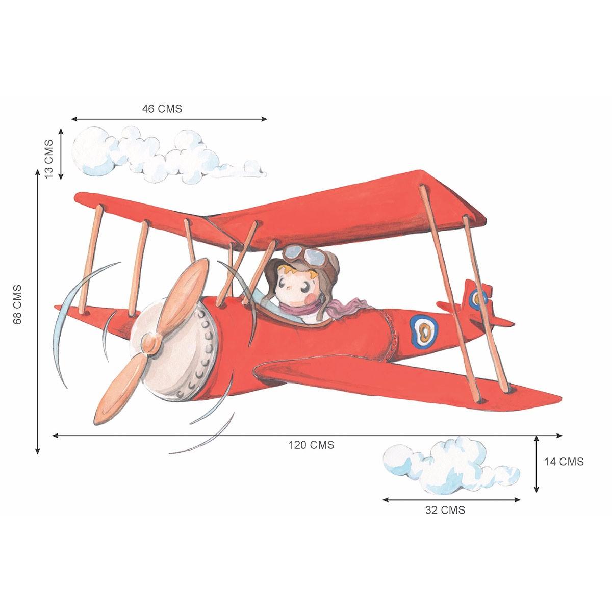 Vinilo Decorativo Infantil Pepo el Aviador Sueños de Cigüeña - Nanetes #