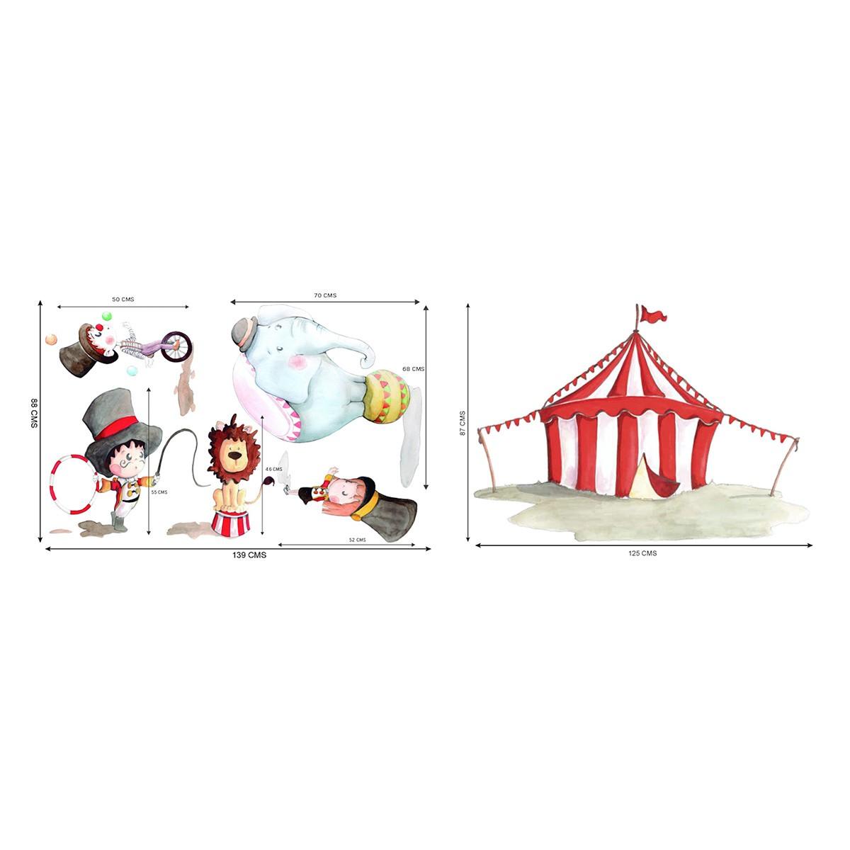 Vinilo Infantil Circo XXL Sueños de Cigüeña - Nanetes #