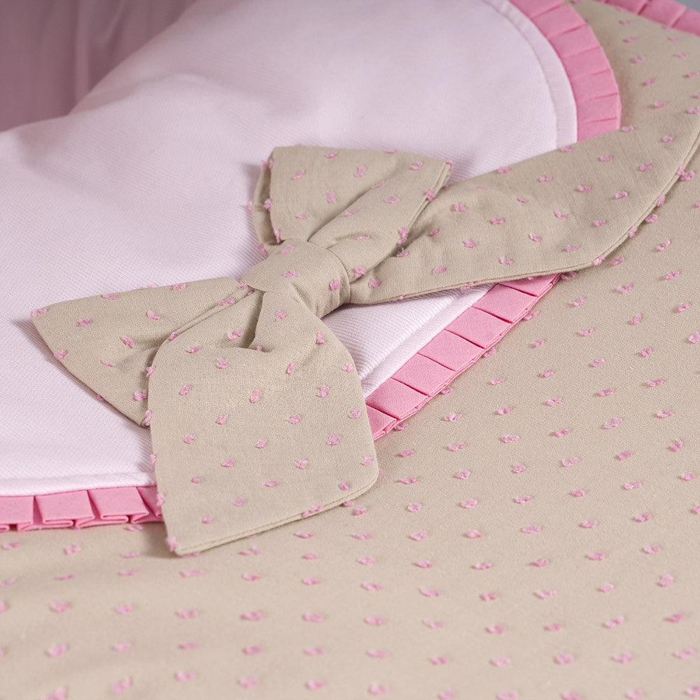 Saco Matrix Jane 232 Rosa con Plumeti Camel - Nanetes #