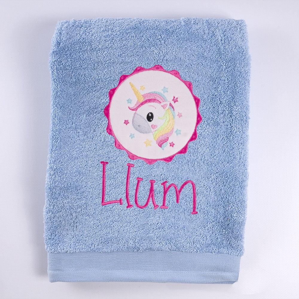 Toalla Personalizada Bordada Unicornio Galleta Nanetes - Nanetes #