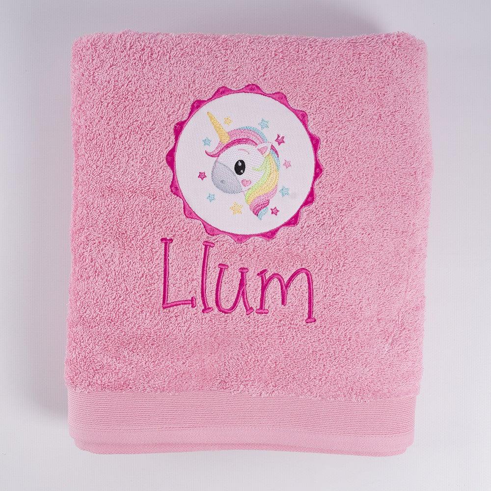 Toalla Personalizada Bordada Unicornio Galleta Nanetes - Nanetes #