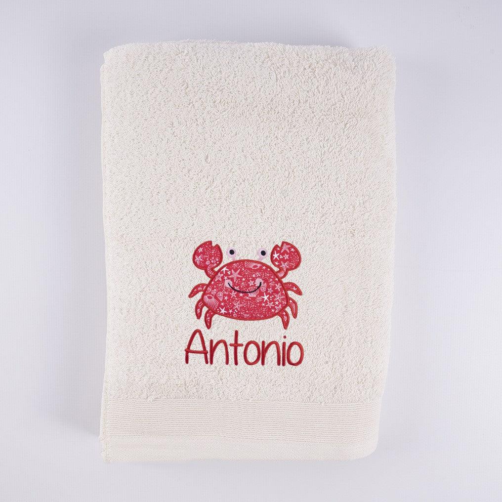 Toallas Personalizadas Bordadas Cangrejo Nanetes