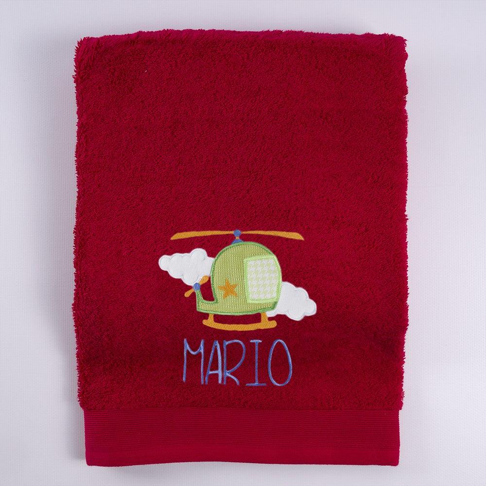 Toallas Personalizadas Bordado Helicoptero Nanetes - Nanetes #