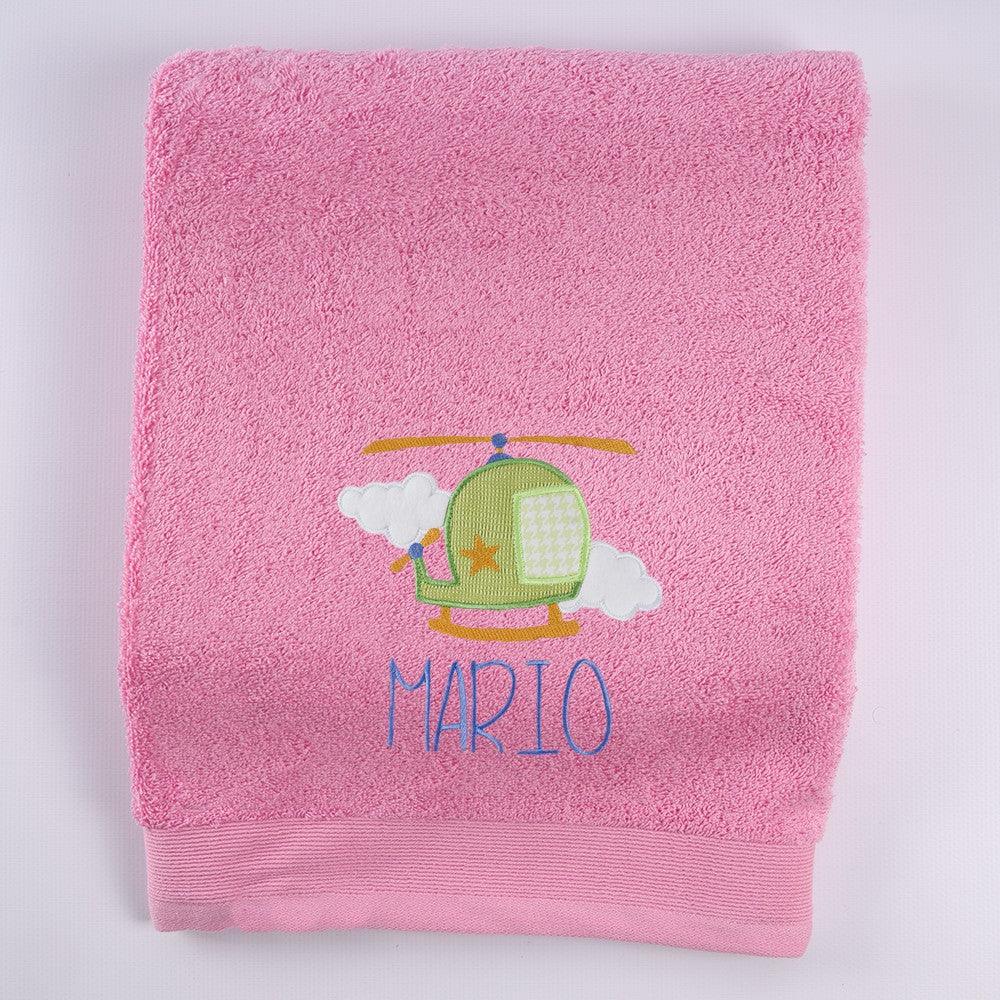 Toallas Personalizadas Bordado Helicoptero Nanetes