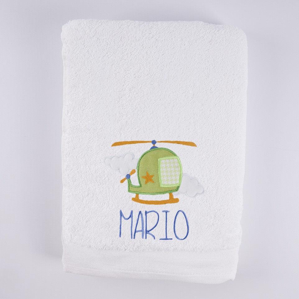 Toallas Personalizadas Bordado Helicoptero Nanetes