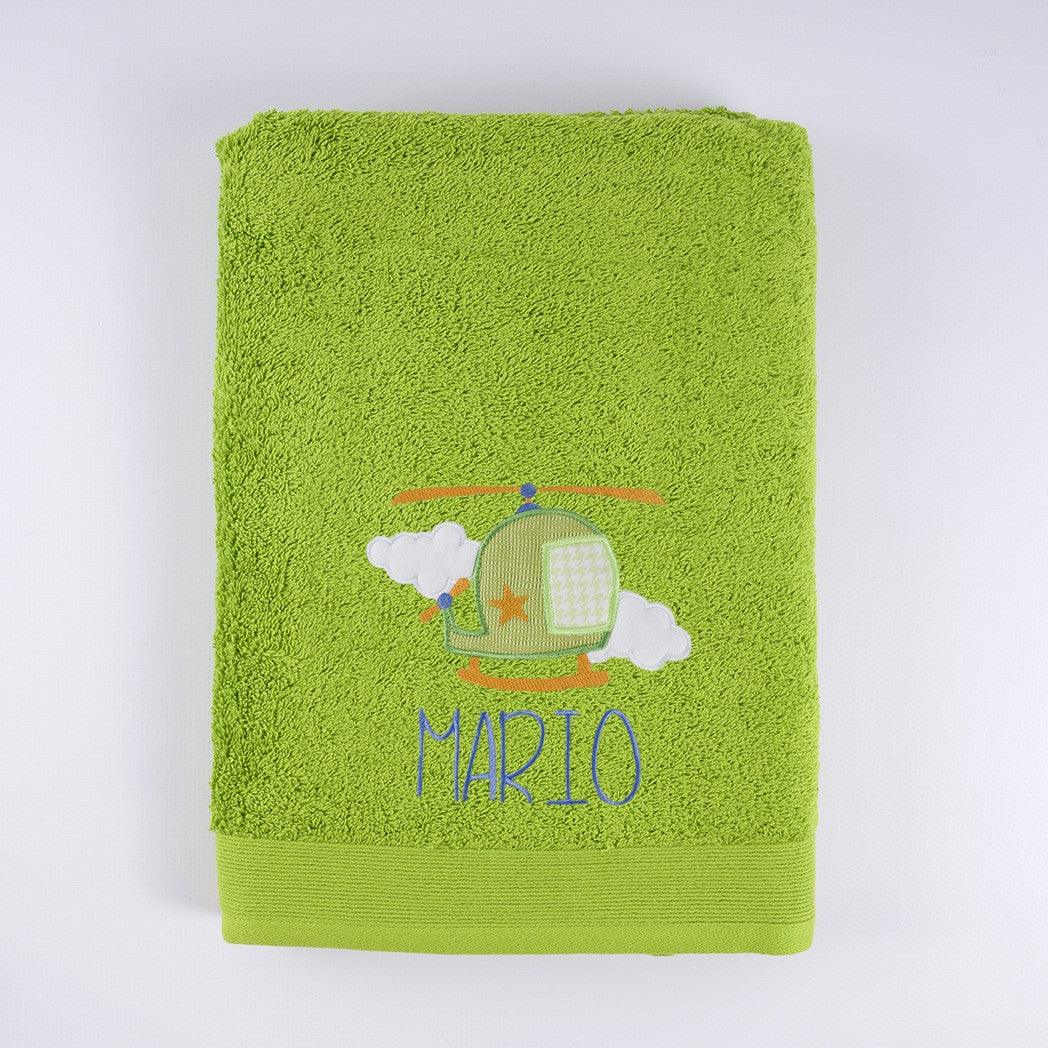 Toallas Personalizadas Bordado Helicoptero Nanetes