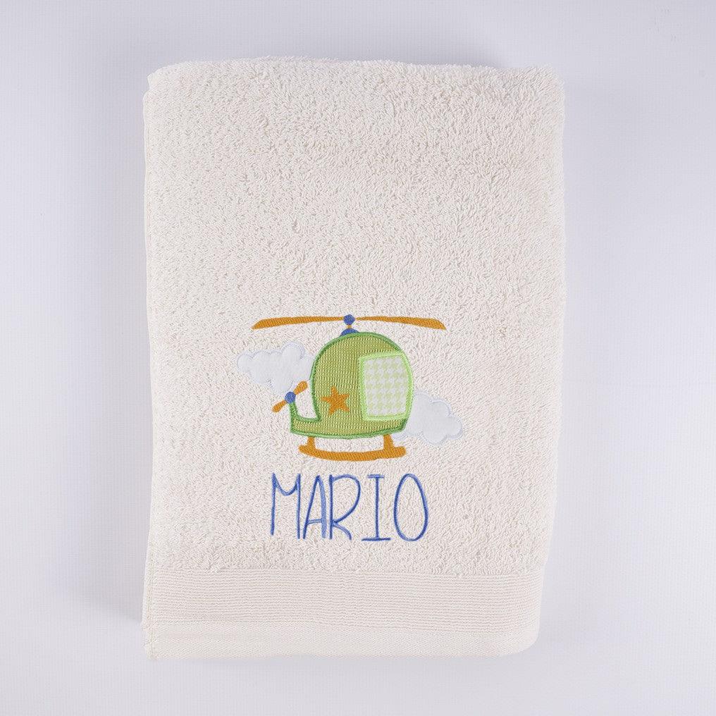 Toallas Personalizadas Bordado Helicoptero Nanetes