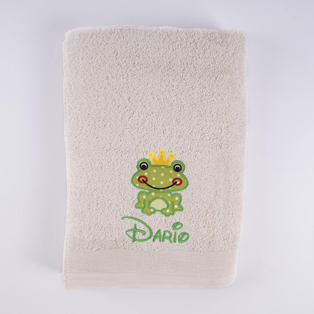 Toallas Personalizadas con Bordado Rana Príncipe Nanetes