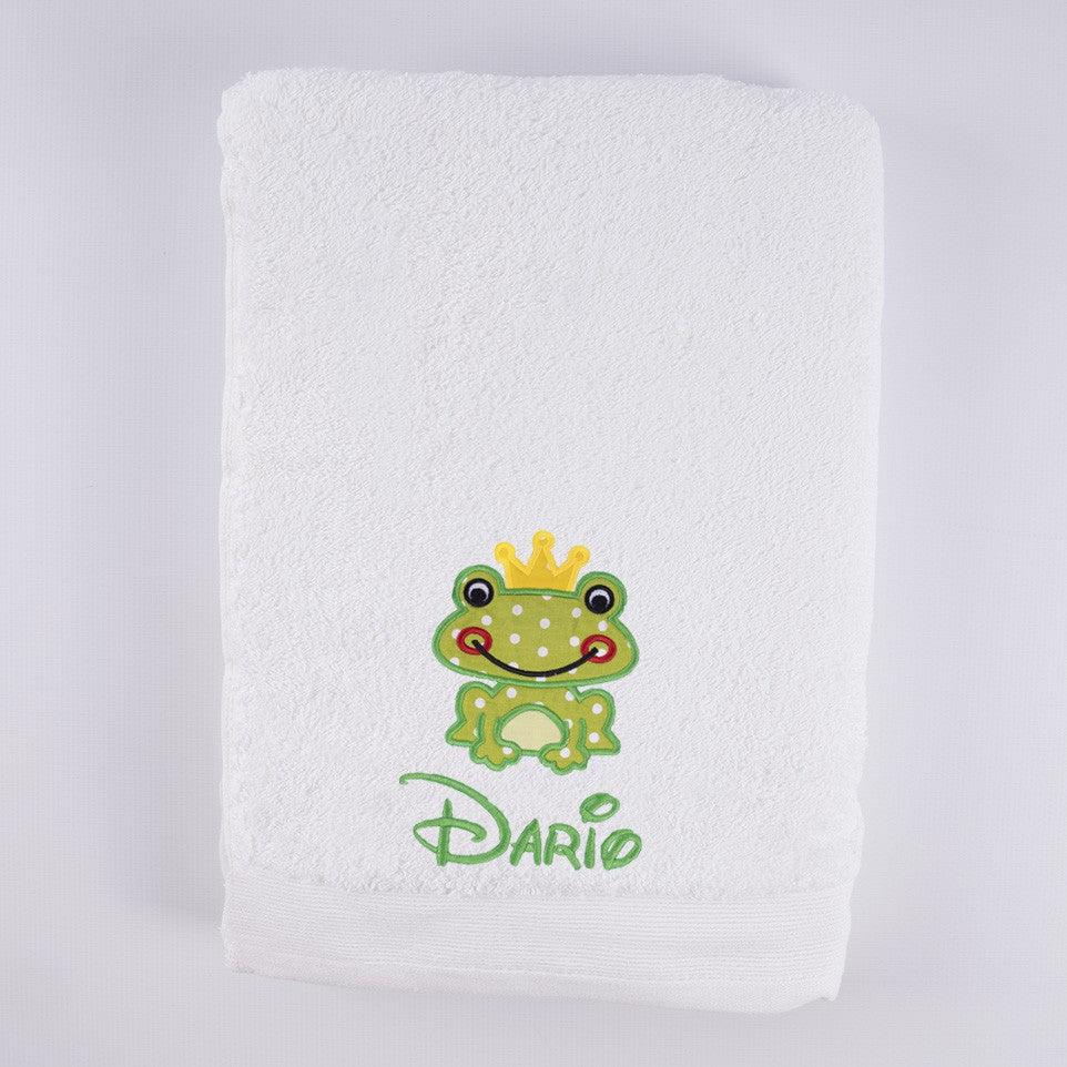 Toallas Personalizadas con Bordado Rana Príncipe Nanetes