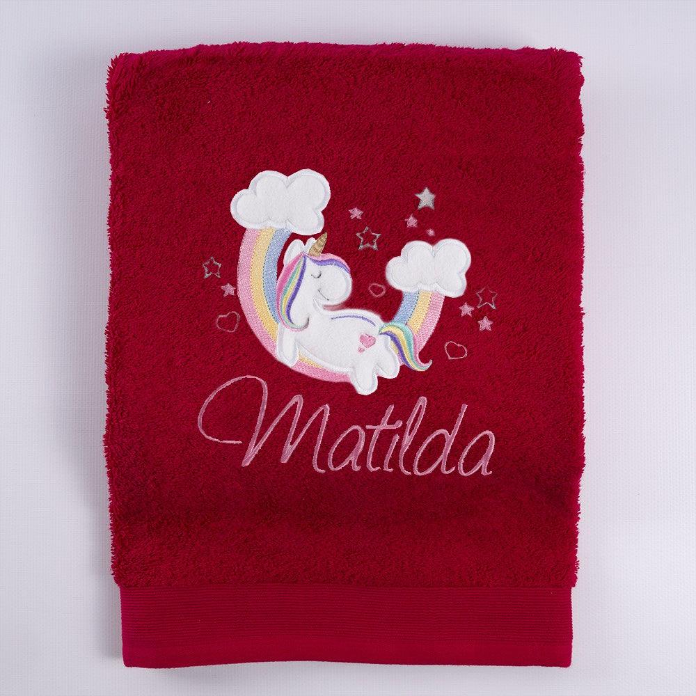 Toallas Personalizadas con Bordado Unicornio en las Nubes Nanetes - Nanetes #