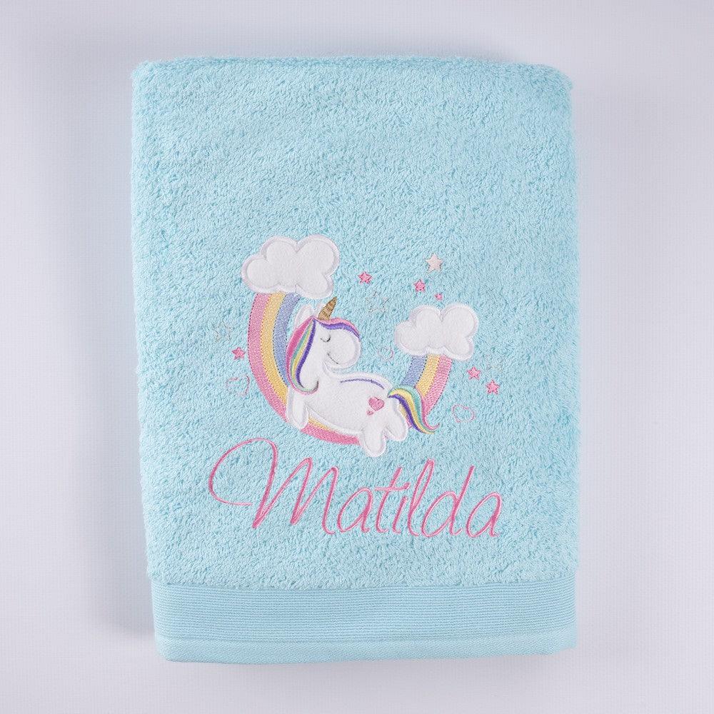 Toallas Personalizadas con Bordado Unicornio en las Nubes Nanetes - Nanetes #