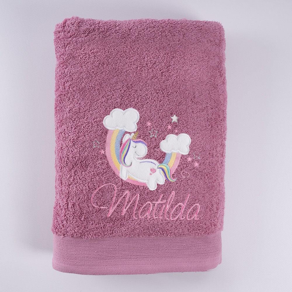 Toallas Personalizadas con Bordado Unicornio en las Nubes Nanetes - Nanetes #