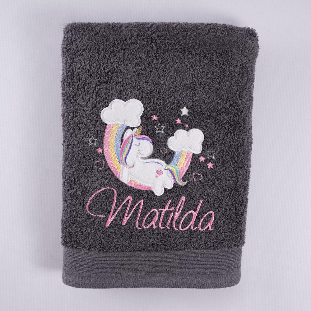 Toallas Personalizadas con Bordado Unicornio en las Nubes Nanetes - Nanetes #