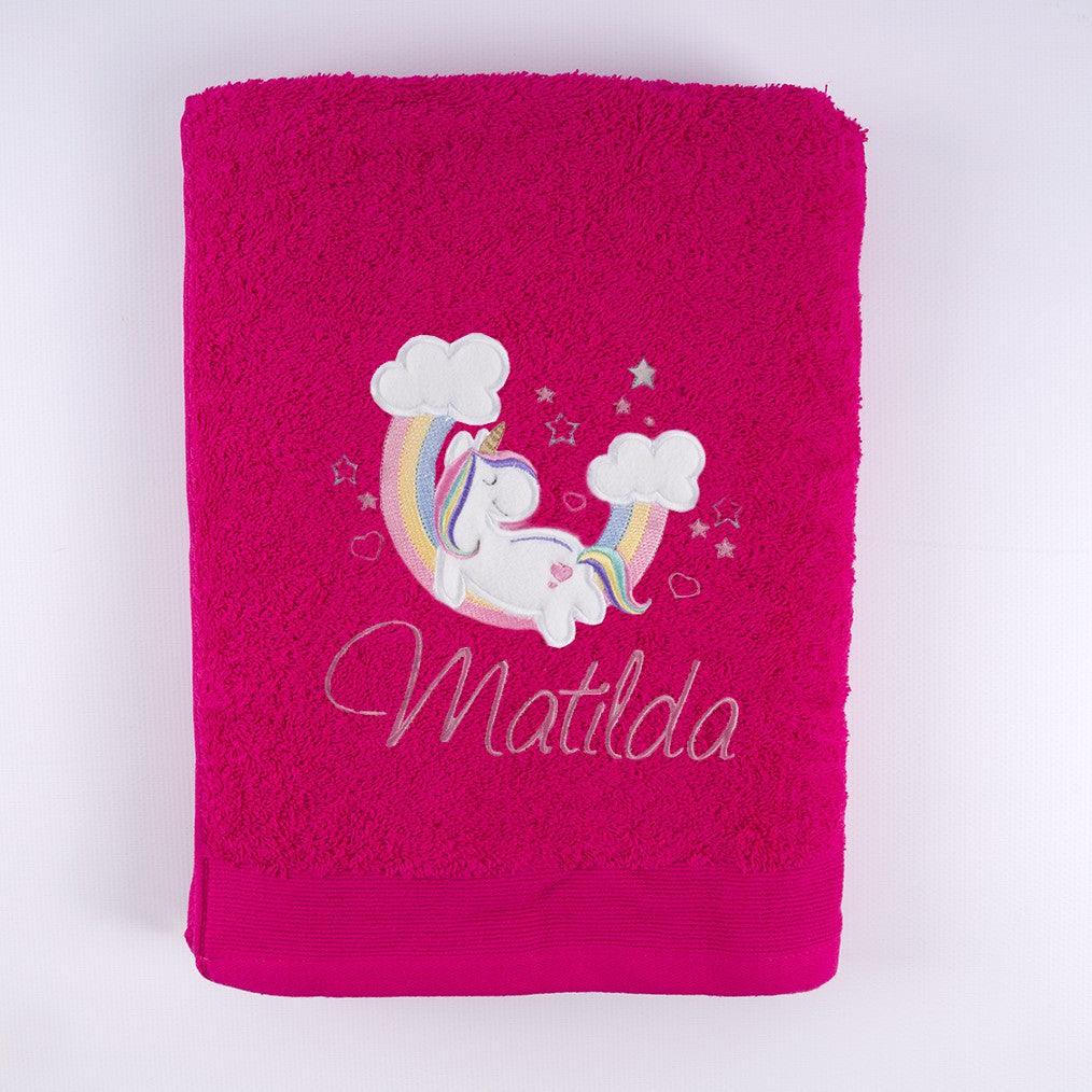 Toallas Personalizadas con Bordado Unicornio en las Nubes Nanetes