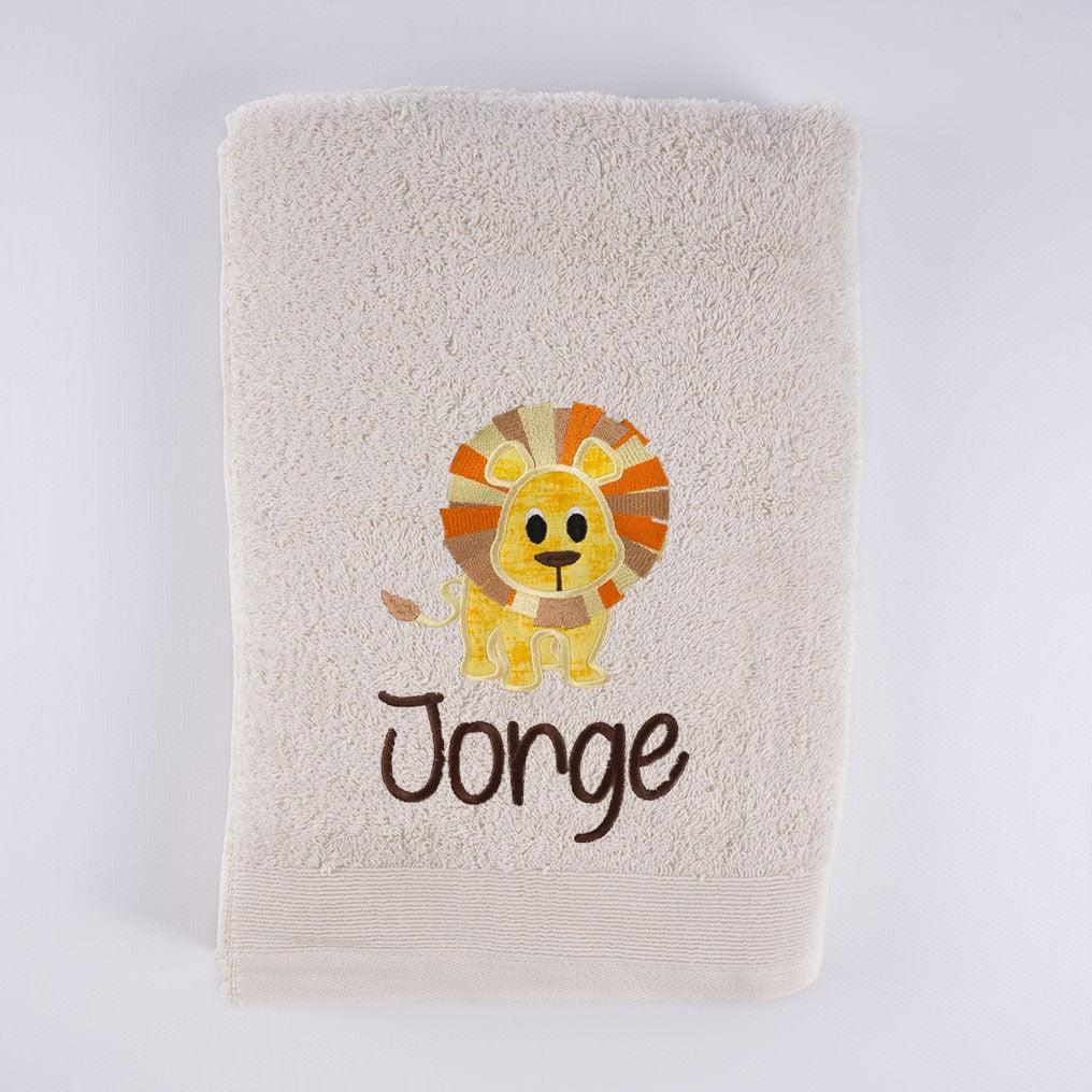 Toallas Personalizadas Bordadas Leon Aplique Nanetes - Nanetes #
