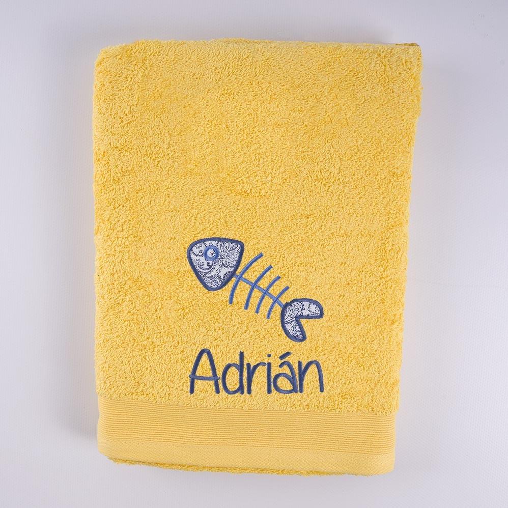 Toallas Personalizadas Niños Bordado Raspa Pescado Nanetes - Nanetes #