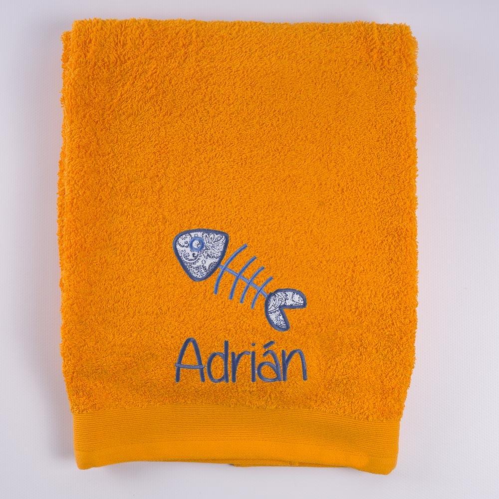 Toallas Personalizadas Niños Bordado Raspa Pescado Nanetes