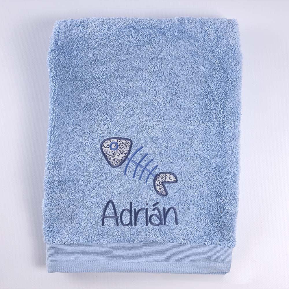 Toallas Personalizadas Niños Bordado Raspa Pescado Nanetes - Nanetes #