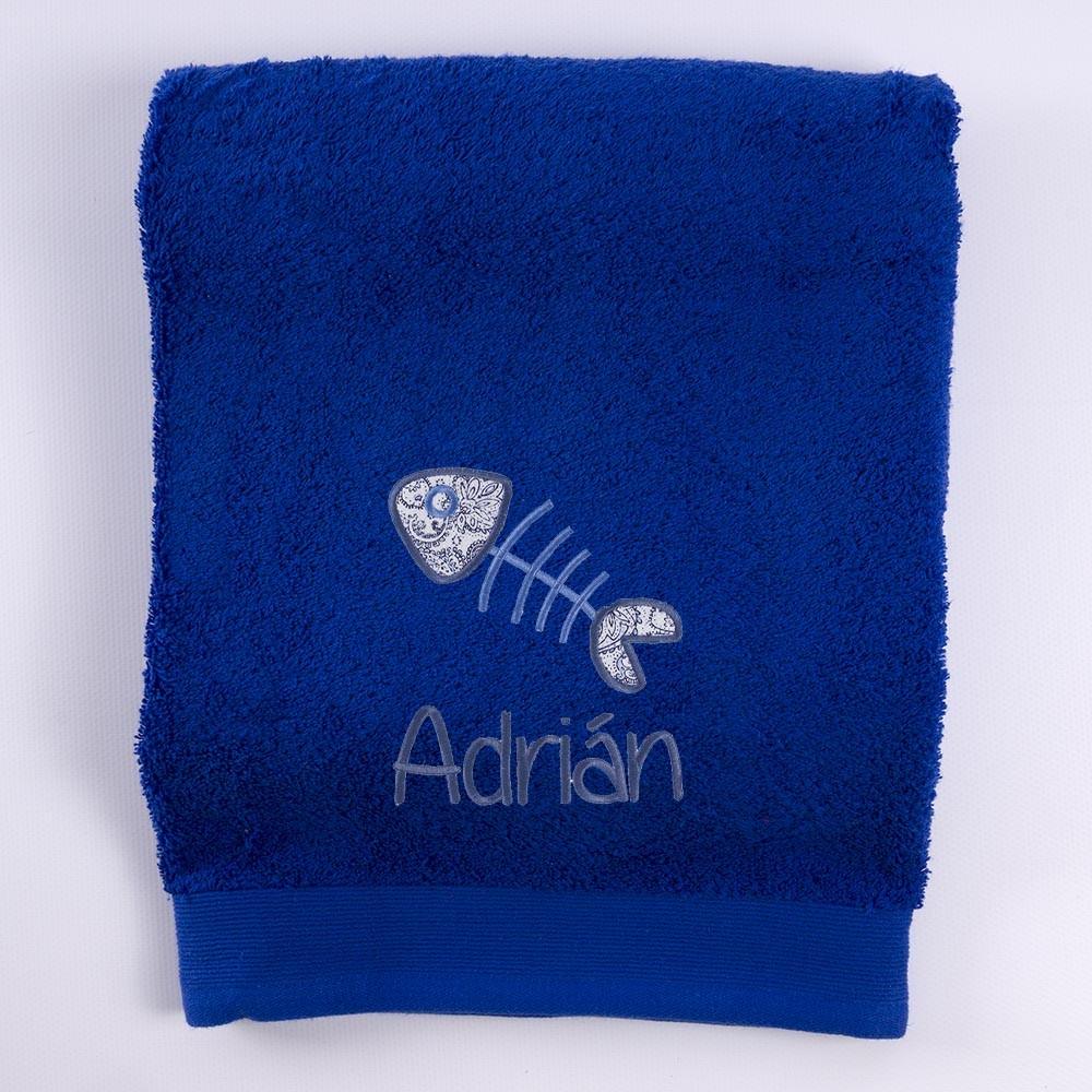 Toallas Personalizadas Niños Bordado Raspa Pescado Nanetes - Nanetes #