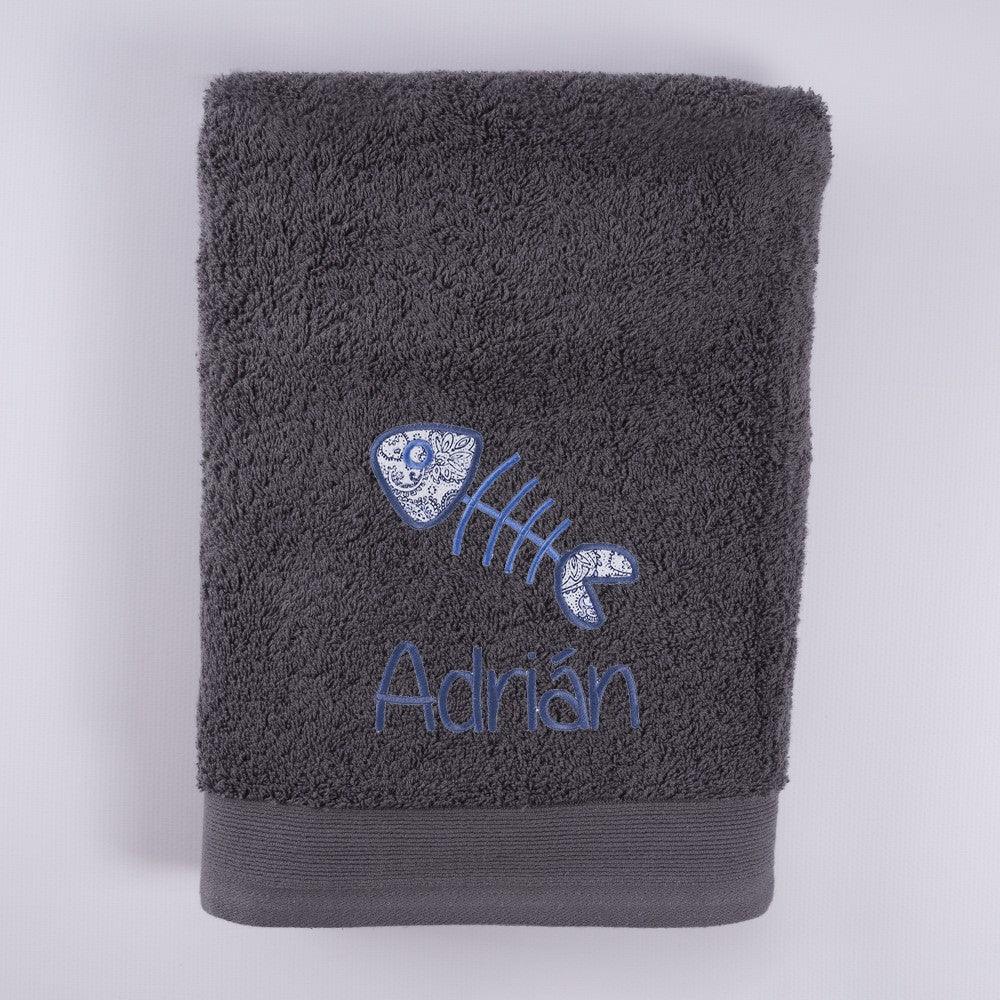 Toallas Personalizadas Niños Bordado Raspa Pescado Nanetes