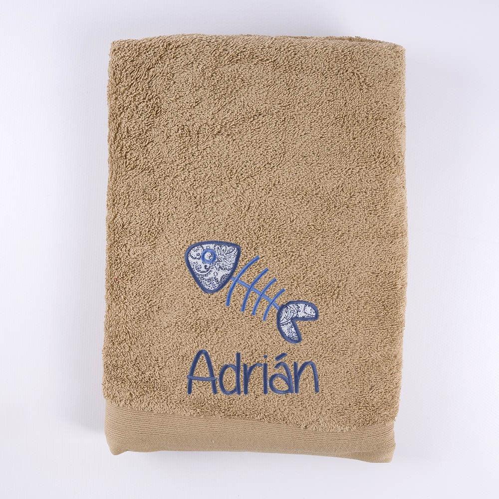 Toallas Personalizadas Niños Bordado Raspa Pescado Nanetes - Nanetes #