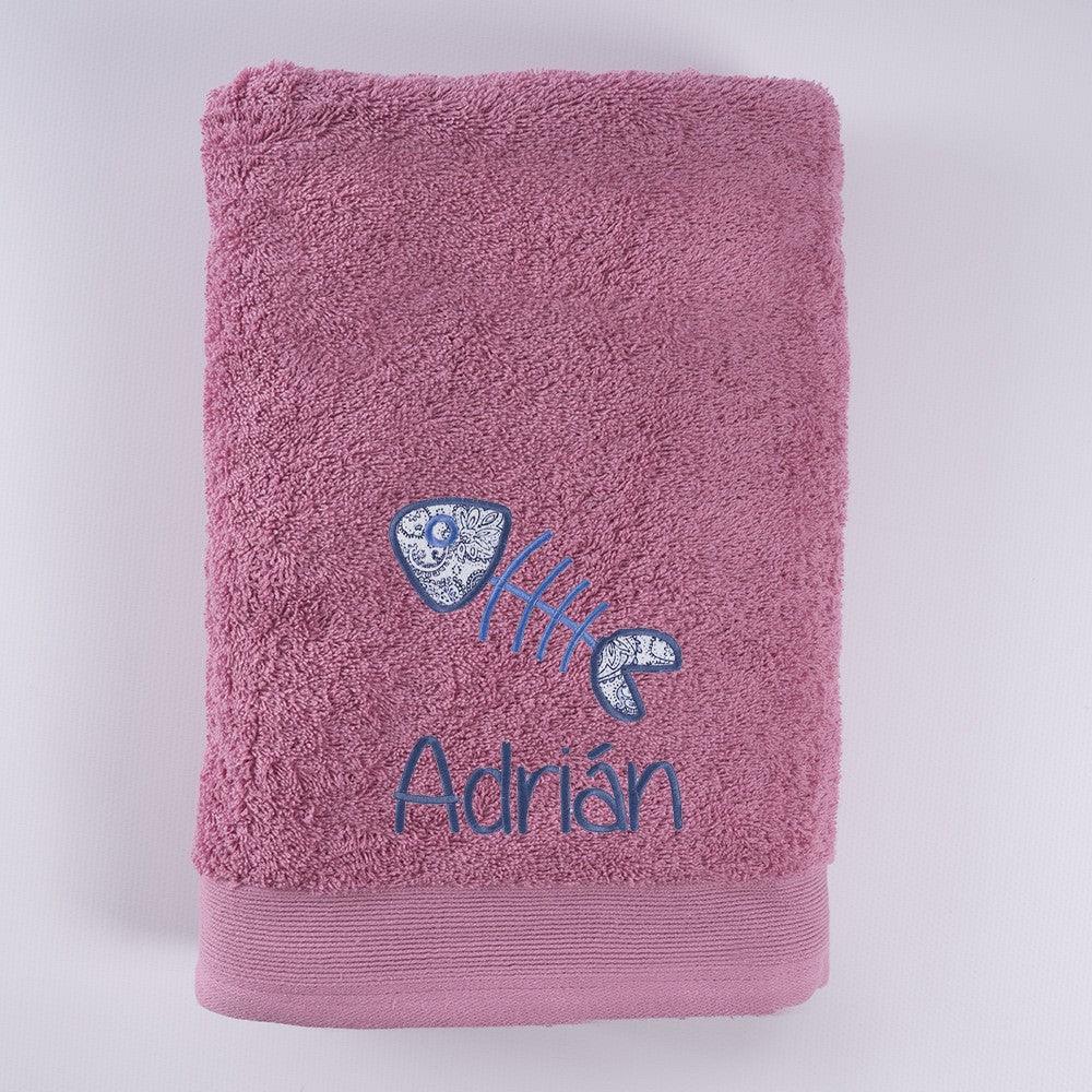 Toallas Personalizadas Niños Bordado Raspa Pescado Nanetes