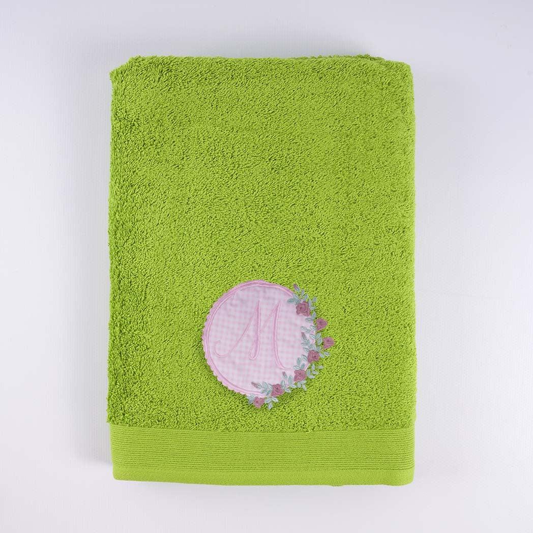 Toallas Personalizadas Inicial Bordada Flores Nanetes
