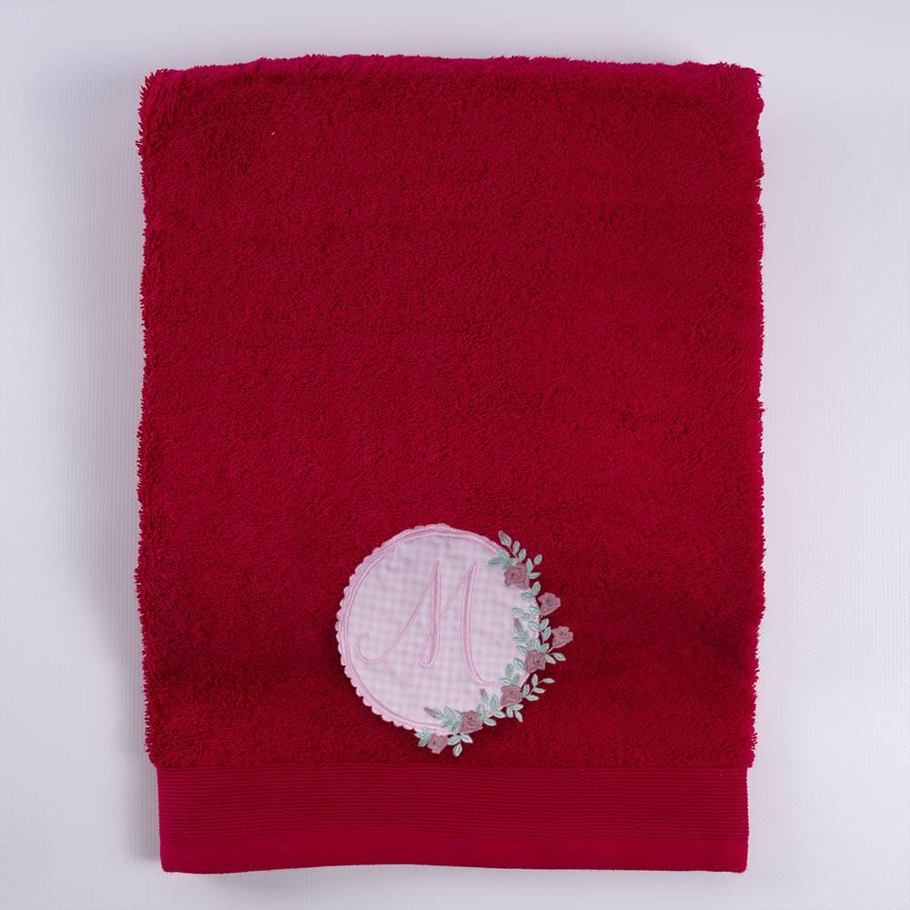 Toallas Personalizadas Inicial Bordada Flores Nanetes
