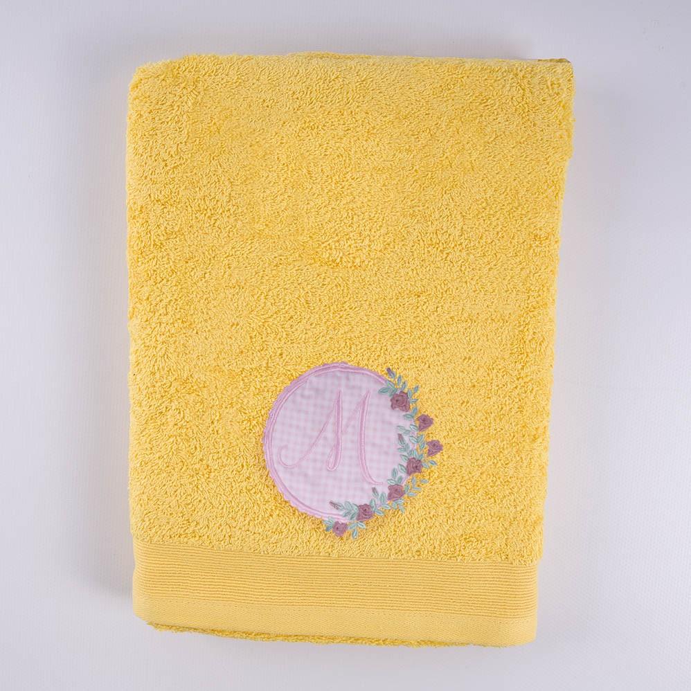 Toallas Personalizadas Inicial Bordada Flores Nanetes