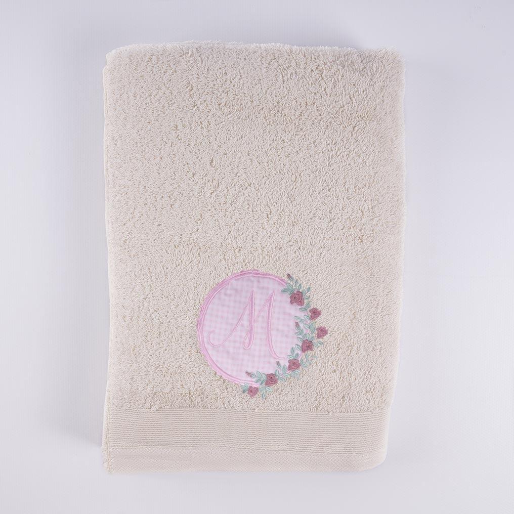 Toallas Personalizadas Inicial Bordada Flores Nanetes - Nanetes #