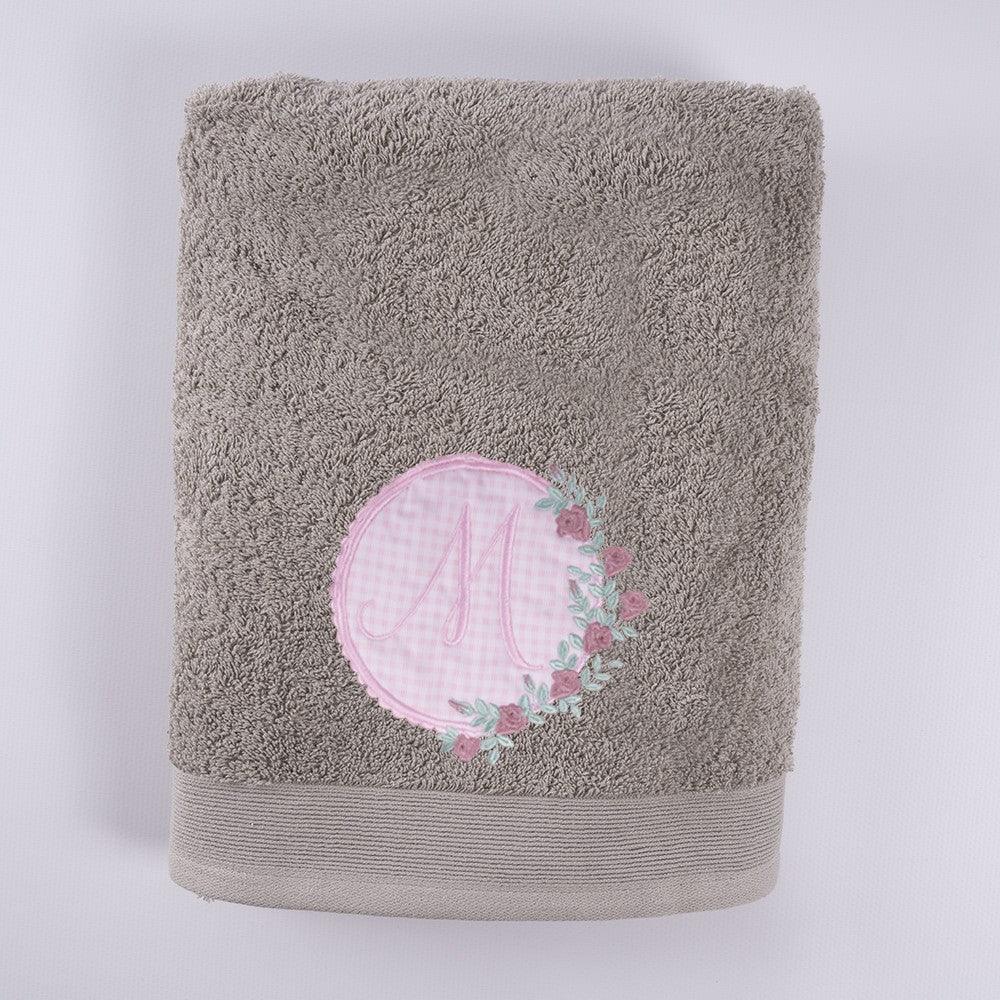 Toallas Personalizadas Inicial Bordada Flores Nanetes - Nanetes #